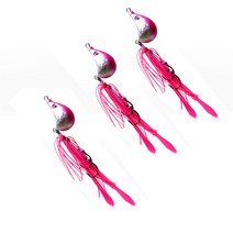 블루앤피쉬 고정 타이라바 루버 참돔 부시리 낚시용 3개 세트, 70g핑크
