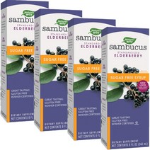 네이쳐스웨이 무설탕 삼부커스 엘더베리 시럽, 240ml, 4개