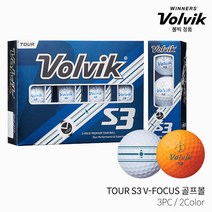 볼빅 TOUR S3 V FOCUS 골프공 3피스, 화이트, 12구