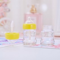 귀여운 립글로스 튜브 빈 액체 립스틱 립 글레이즈 컨테이너 병 립글로스베이스 젤 Diy 도구 7ml, 02 3 pieces, 02 yellow