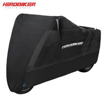 자전거캐링백 이동보관가방 오토바이방수덮개 스쿠터커버 herobiker new 올 시즌 방진 uv 보호 야외 moto scooter 레인, 2001mm-2100mm용 xl, mcz002-bk