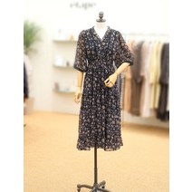 [국내정식매장] 써스데이아일랜드 원피스 [써스데이 아일랜드] 브이넥 레이스 배색 플라워 T226AOP531