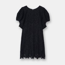 꽃 레이스 드레스 여성 프랑스 우아한 거품 소매