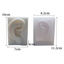 미니 석고상 비너스 다비드 틀 3d 얼굴 특징 아로마 테라피 양초 실리콘 몰드 diy 눈 코 입 귀 얼굴 특징 수제 비누 석고 몰드, 몰드-c
