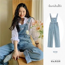 봄 바지 청바지 여자 남자 여성 남성 넓은 다리 데님 서스펜더 바지 여성용 작은 XS 사이즈 편안한 하이, 03 M