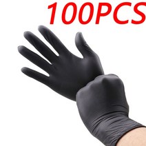 안전장갑 절연장갑 100 일회용 블랙 니트릴 가정용 청결 안전 도구 라텍스 정전기 방지 원예 무료 검은 100 개, 8.100PCS  XXL