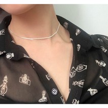 스네이크 목걸이 실버 2mm 뱀줄목걸이 초커