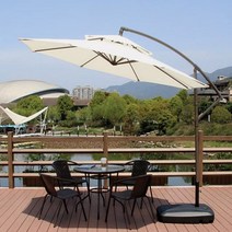 특대형 원형 폴딩파라솔 야외 카페 정원 홀딩파라솔대형파라솔 카페파라솔 편의점파라솔 테라스파라솔 정원파라솔 옥상파라솔 파라솔그늘막 야외용파라솔 캠핑용파라솔 파라솔세트, 원형 폴딩파라솔:베이지