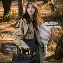 MOSAIRATION여성용 중형 트렌치 코트 가을 의류 오버핏 코튼 점퍼