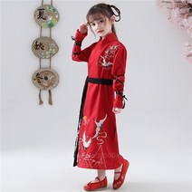 한복 반티 hanfu dress 중국 전통 의상 고대 크레인 자수 당나라 정장 댄스 옷