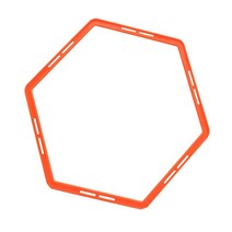 60cm 육각형 민첩성 링 스피드 허들 훈련 사다리 운동 균형 리듬 개선을위한 다기능 농구 여성 남성 풋워크, PP, 주황색