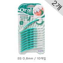오죤 오랄케어 치간칫솔 제이 SS (0.8mm) 10개입, 2개
