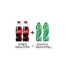 코카콜라 500ml 12개입 + 칠성사이다 500ml 12개입, 24개