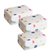 33C 화이트 패턴 이불 수납 정리 가방 3P, 04 기하학 S 3P