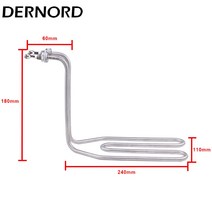 업소용튀김기 전기 치킨 튀김기 Dernord-오일 히터 프라이어 발열체 220V 2kw 프라이팬 용 u자형 스테인레스 스틸 304, [01] 220V 2000W