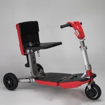 전동휠체어 노인전동차 접이식 경량 새로운 디자인 접히는 기동성 3 바퀴 전기 스쿠터 성인, RED