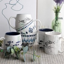 북유럽 앤틱 빅머그 2P set 3종, twoable 라떼 앤틱 빅머그 2PCS