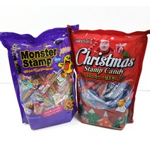 스템프 도장 몬스터 크리스마스 스탬프 캔디 사탕 70개입1064g(문방구 수입과자), 몬스터스템프 사탕