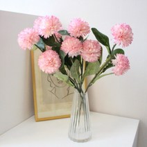 [바보사랑] 6송이 퐁퐁 국화 조화꽃장식 (3color), 상세 설명 참조