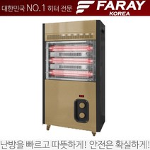 FARAY 카본 전기히터 FNEH-4900F 이동식 온풍팬히터 가정용온풍기 업소용난방기, 카본히터+누전차단 2구_3M