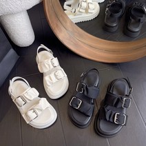 코렌 벨트 셔링 스트랩 키높이 샌들 5cm