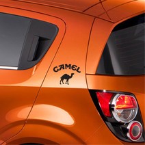 카멜 낙타로고 자동차 흠집가림 스티커 주유구커버 차량용데칼, 레드_중형