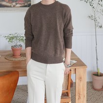 노멀쉐이크 남자캐시미어니트 브라운니트 보풀없는니트