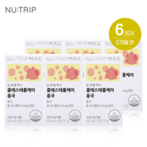 뉴트립 콜레스테롤 케어 홍국 6박스 6개월 혈행 개선 중성지방 낮추는 영양제 쇼핑백포함, 1박스