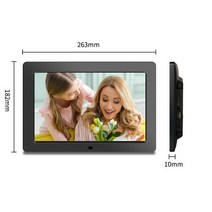 디지털액자 전자액자 전자앨범 LCD 사진 프레임 101 인치 HD 디지털 1024x600 초박형 LED 전자 앨범 홈 인, 03 Black 32G B_04 AU 플러그