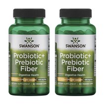 스완슨 프로바이오틱 + 프리바이오틱 파이버 500 밀리언 CFU 베지 캡, 60개입, 2개
