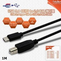 꽃꿈/로드+겟:;_USB타입CtoUSBbm_C타입프린터케이블_/USB 3.1 C타입 to USB 2.0 BM 케이블 1M CM-BM:T_12017EA;_, $00_겟^/ 본상품선택
