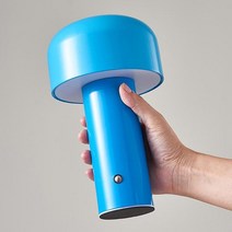 머쉬룸 머시룸 스탠드 버슷등 이탈리아 버섯 테이블 램프 휴대용 무선 터치 dimmable 책상 야간 조명 usb 충전식 침실 머리맡 장식 램프, 푸른