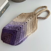 코바늘 스퀘어백 가방뜨기 diy 패키지 토트백, free, 신비한 퍼플 라임 diy 재료 패키지