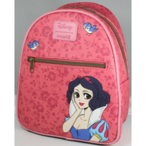 Loungefly 라운지플라이 디즈니 백설 공주 인물 인조 가죽 조절 가능한 미니 백팩 새