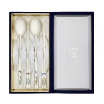 한국도자기리빙 꽃나비 칠보 예단 은수저 2인 세트()