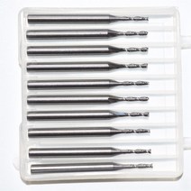 파쇄기 분쇄기 목재 톱밥 3.175mm * 7mm-10pcs cnc 솔리드 카바이드 텅스텐 엔드 밀 목공 커터 2 플루트, 한개옵션0