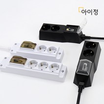 아이정 국산 4000W 고용량 멀티탭 에어컨 건조기 대용량 멀티콘센트, 05. 아이정 고용량 누전차단, 2구 블랙 5M