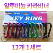 7cm 소형 중형 카라비너 강철비너 10P 알루미늄비너 12P 퀵링크 고리 등산고리 비너, 알루미늄 비너 12개