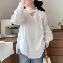 대박난박양 벨트 초커 루즈 블라우스