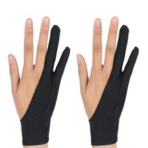 드로잉장갑 그림 패드 미술 웹툰 그리기 장갑 새로운 안티 터치 태블릿 스타일러스 펜 땀, 장갑 2개