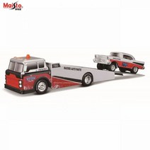 Maisto 1:64 1953 맥 B-61 견인 트럭 1971 시보레 베가 디자인 엘리트 수송 다이 캐스팅 자동차 모델 컬렉션 선물 장난감, 1957 chevrolet
