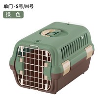 릿첼 캠핑캐리 더블도어 애견 강아지 고양이 켄넬 이동가방 이동장 케이지 캐리어 카키그린 S, C