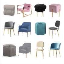 가구로드 벨벳 의자 골드 프레임 체어 모음, 03. 스퀘어스툴, 핑크