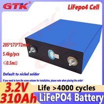Gtk 3.2V 셀 310AH 280AH liFePO4 리튬 철 인산염 배터리 12V 24V 48V, 07 1pcs 310Ah