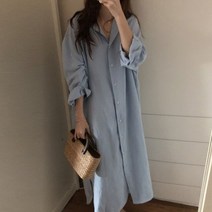 브라이덜샤워 돌맘 만삭 돌잔치엄마 드레스 원피스 새로운 가을 긴 셔츠 드레스