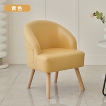 여우세계 1인용 경량 리클라이너 인테리어의자, 의자 다리 길이 35cm, 노란색