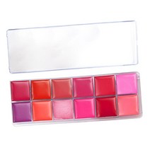 THE WAROOM SHOP 12 색 립스틱 팔레트 쉬머 및 매트 장식 메이크업 키트 선물 여성, 18x8x2cm, 플라스틱, 12가지 색상