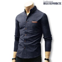 블루포스 국내생산 BG포노스 긴팔남방(JJNLU5) 슬림핏 남자 캐주얼 셔츠