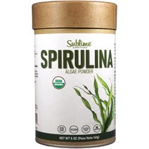 미국직구 Sublime Spirulina 자연유래 슈퍼푸드 파우더 강력한 식물 음료 설탕 무첨가 각 5온스, 수량, 상세참조