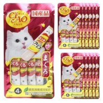 이나바 챠오 츄루스틱 고양이 간식 60g, 가다랑어, 6개입